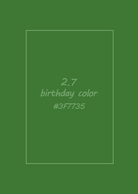 birthday color - February 7