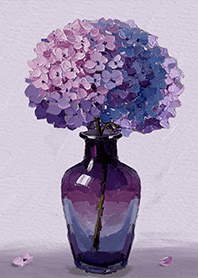 Oil painting of hydrangeas...