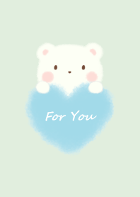 mokomoko heart -bear- green 2