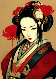 Geisha in sakura kimono 939131