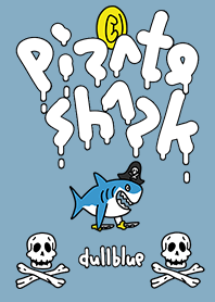 PIRATE SHARK dull blue beige.
