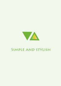 緑色の単純な三角形の部