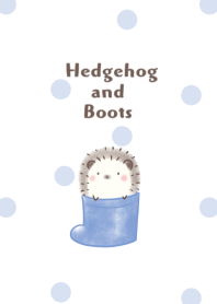 Hedgehog and Boots Dot -navy-