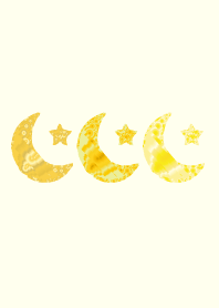 Yellow star and moon