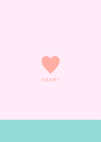 Simple Heart / Blue Ivory & Pink