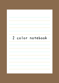 2 COLOR NOTEBOOKj-LB&YEL GR-BROWN