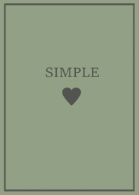 大人のシンプルハート =dustymoss green=
