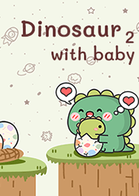 Dinosaur with baby