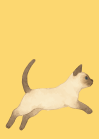 Siamese cat holiday04 on light yellow