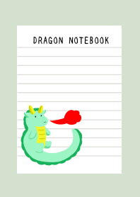 DRAGON NOTEBOOKj-BEIGE GREEN