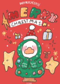 Baby red cheeks : Merry Christmas !!