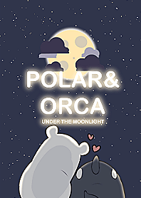 Polar and Orca Under The Moonlight