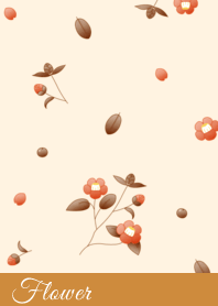 Flower 004-2 (Camellia/Orange Brown)
