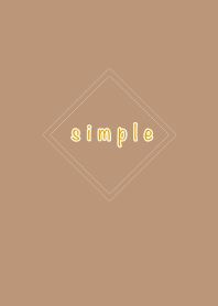 simple Brown and yellow and beige.