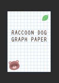 RACCOON DOG GRAPH PAPER-CHARCOAL GREY