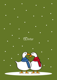 冬天到了，要穿保暖鴨！(草綠色)