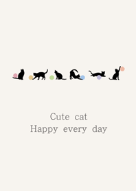 黑貓咪與繽紛羊毛氈