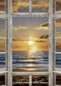 The azure sea seen from the window 3