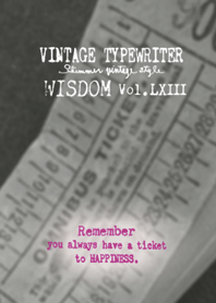 VINTAGE TYPEWRITER WISDOM Vol.LXIII