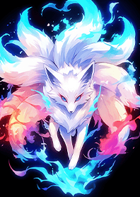 カラフルな九尾の狐王❤️黒色