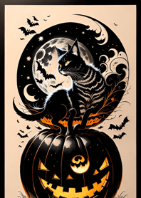 halloween cat d17516