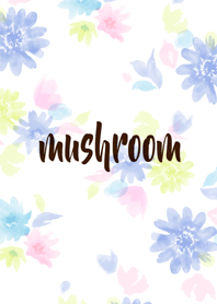 watercolor Botanical flower 3 mush