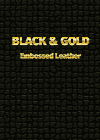 BLACK & GOLD Embossed Leather