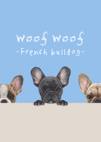 Woof Woof - French bulldog - SKY BLUE