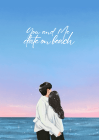 You and me, date on beach