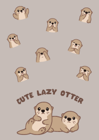 可愛くて怠け者のカワウソ_茶色