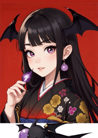 Q版かわいい小悪魔の女の子 BaKfK