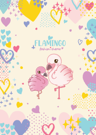 Flamingo Heart Kawaii