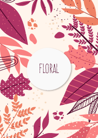 Abstract Flat Hand Drawn Floral
