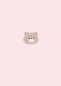 Watercolor bear with pink milk.