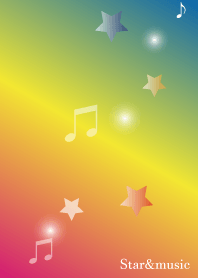 Star&music in rainbow