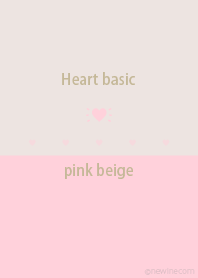 Heart basic pink beige cameo