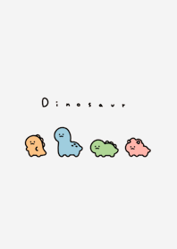 Smile Dinosaurs/light gray white.