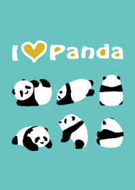 Cute Baby Panda - Aqua Green