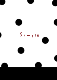 Monotone polka dots. Simple.
