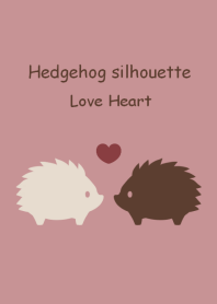 Hedgehog silhouette Love Heart
