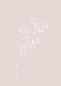 Simple Cute Natural Flower Line Theme Line Store