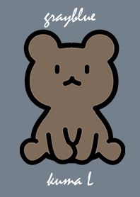 sitting bear L gray blue.