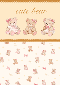Cute Bear Sweet Pink-cream