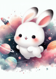 กระต่ายน้อย ตัวกลม กาแลกซี่ น่ารัก n.9