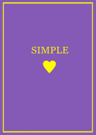 SIMPLE HEART =purple yellow=