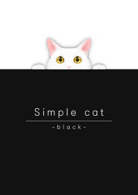simple white cat/black.