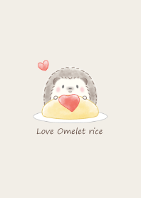 Hedgehog and omelet rice -brown-
