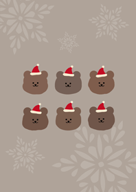 Christmas hat teddy bear(brown)