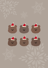 聖誕節帽帽泰迪熊(咖啡色)