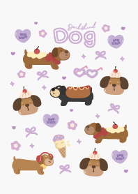 Dachshund cute : minimal purple!